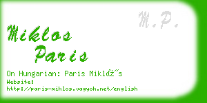 miklos paris business card